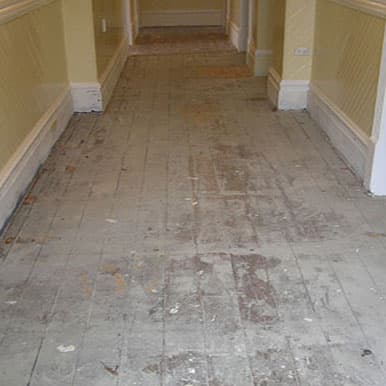 before floor sanding work compared